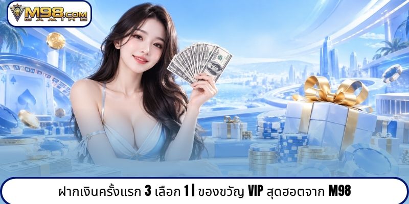 ฝากเงินครั้งแรก 3 เลือก 1 | ของขวัญ VIP สุดฮอตจาก M98